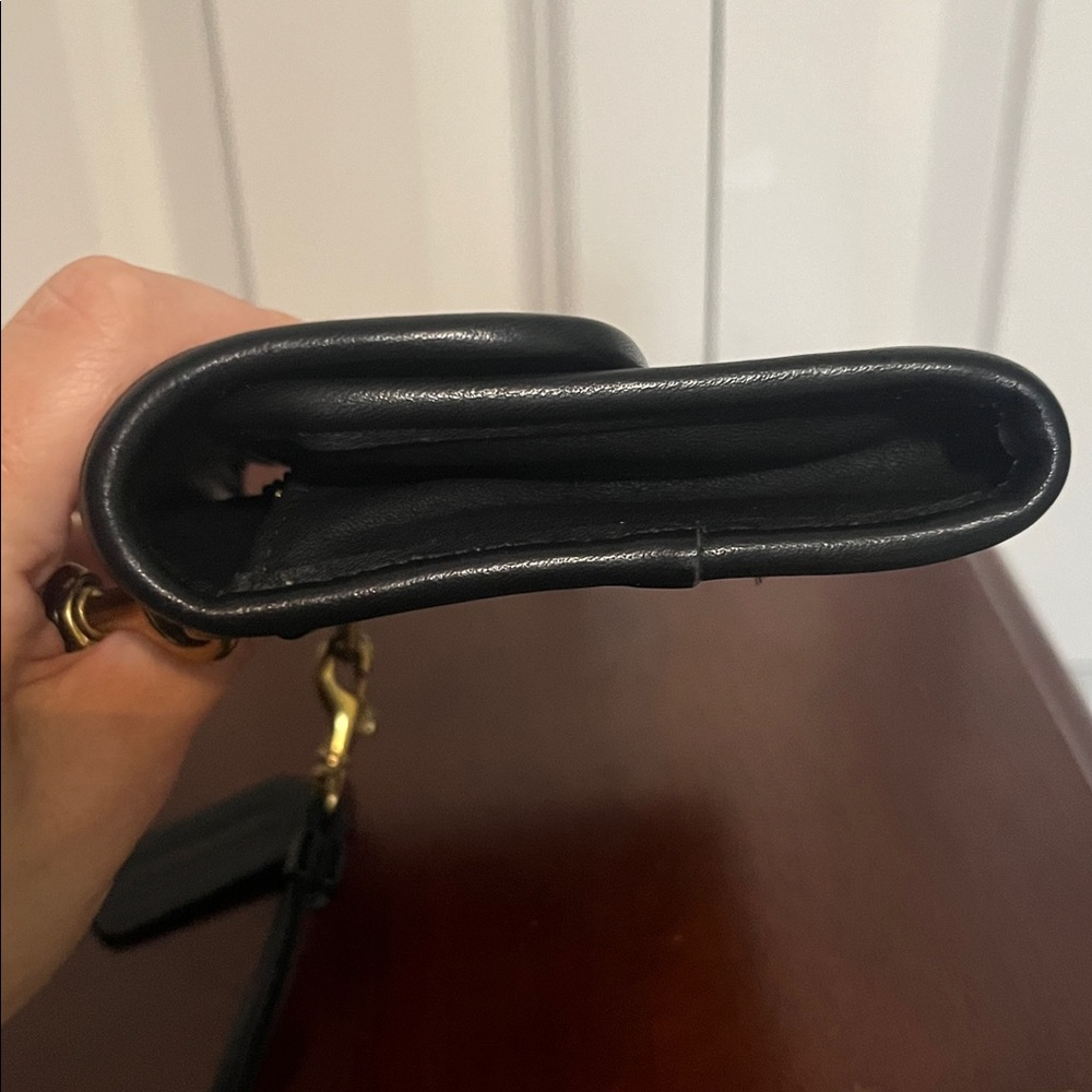 Vintage Coach Envelope Swing Wallet Removable Crossbody Strap Hangtag Black 4873 - Picture 8 of 12